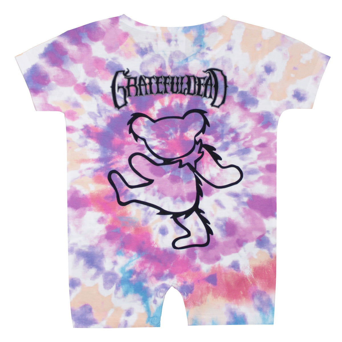 Grateful Dead Tie Dye Romper Bodysuit Back