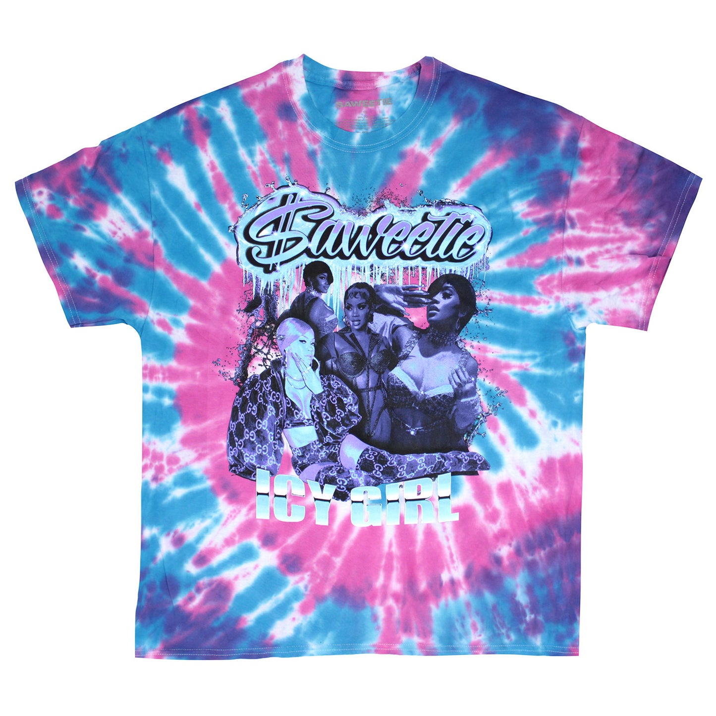 Saweetie Icy Girl Tie Dye T-shirt Front