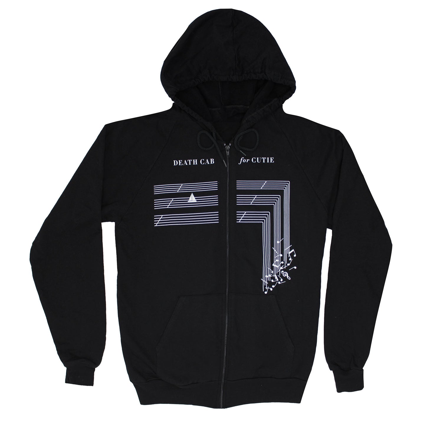 Death Cab For Cutie Sheet Music Zippered Hooded Sweatshirt Front