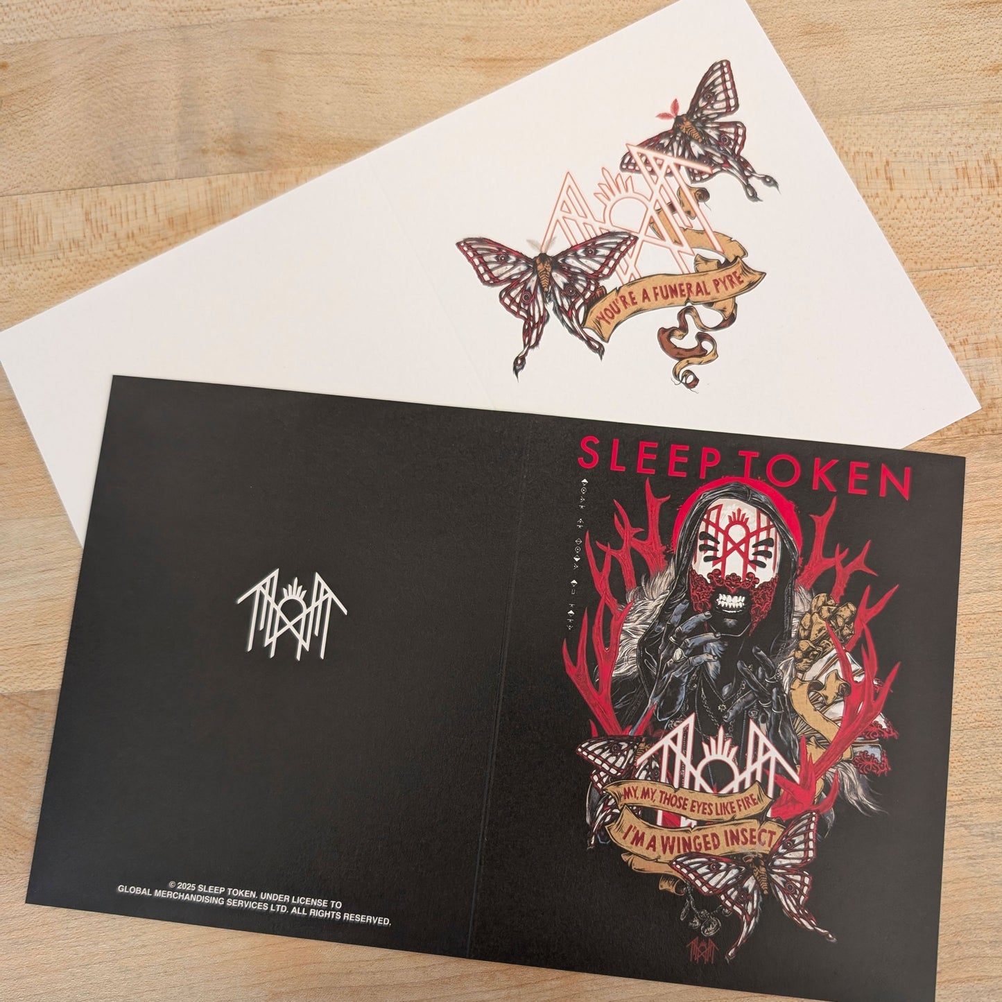 Sleep Token Vessel Horns by Rhys Cooper Valentine's Day Card (Rockabilia Exclusive) Greeting Card Alt 3