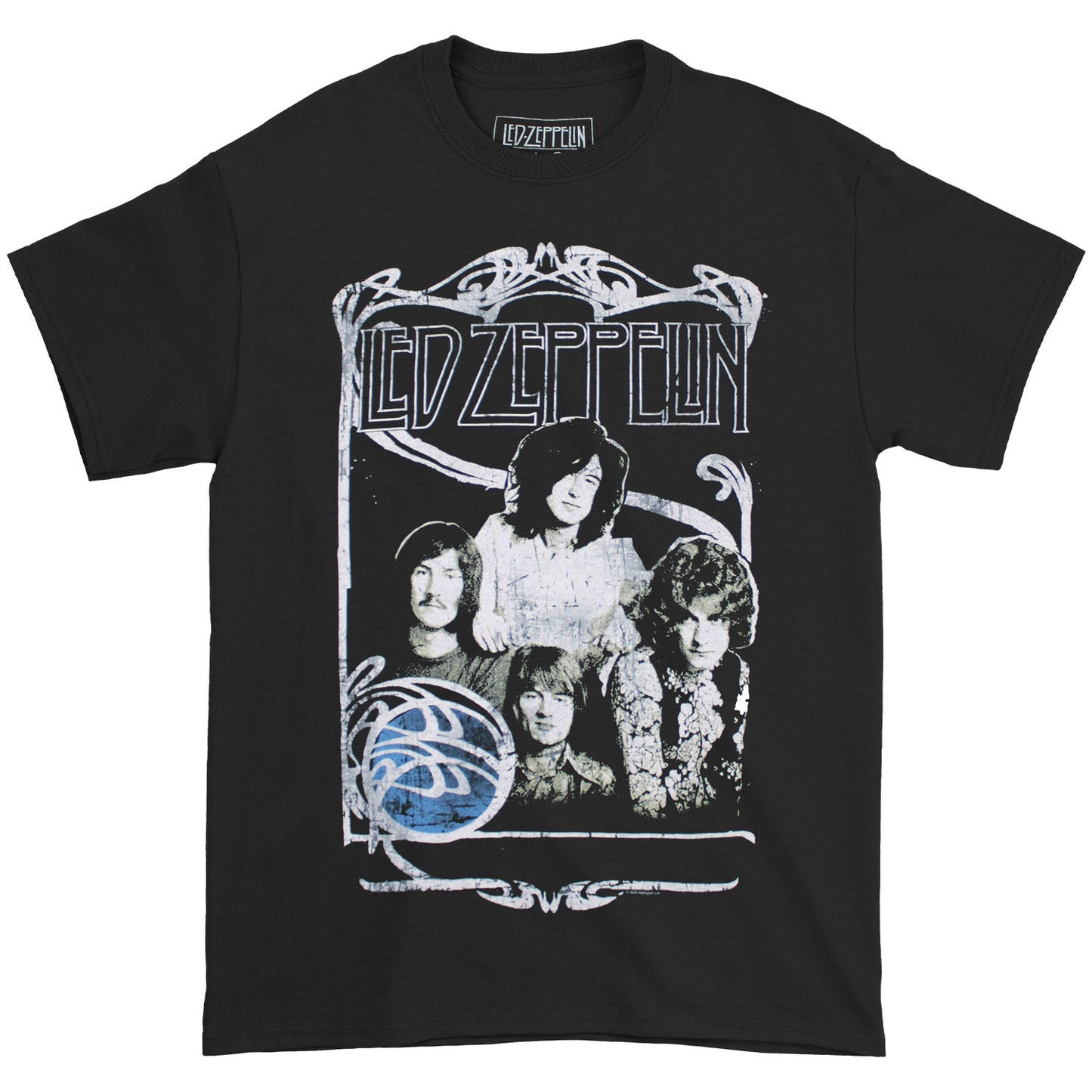 Led Zeppelin 1969 Band Promo Photo Slim Fit T-shirt Front