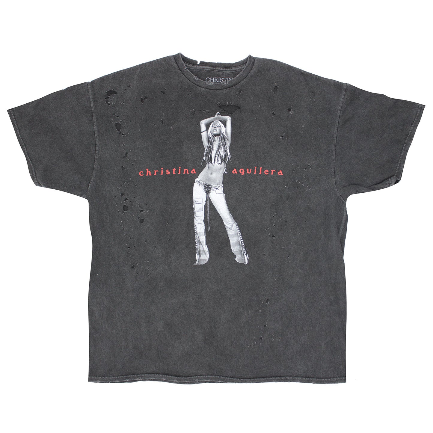Christina Aguilera Topless Photo Oversized T-shirt Front