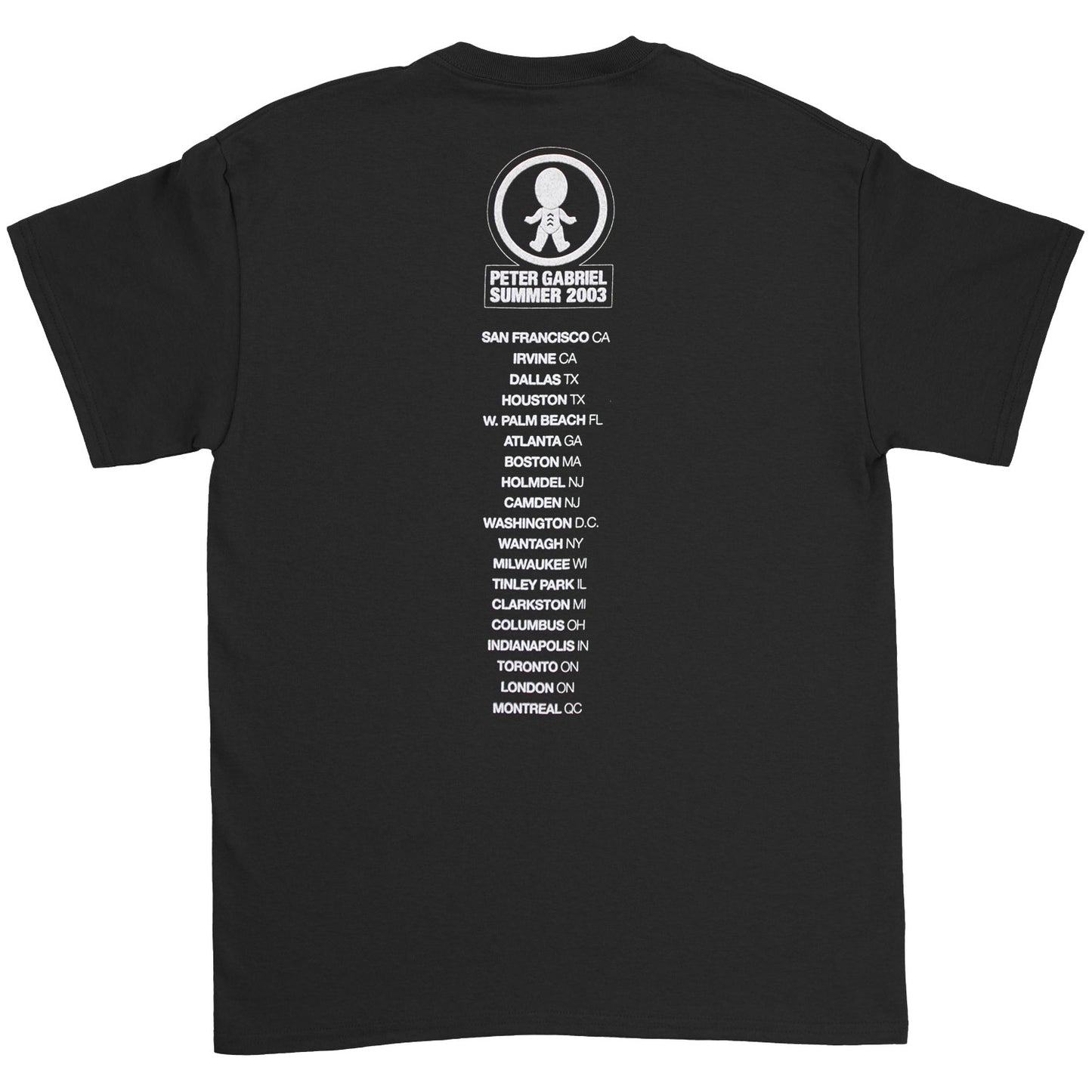 Peter Gabriel Summer 2003 T-shirt