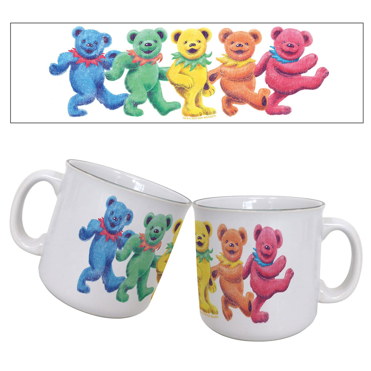 Grateful Dead Colorful Bears Coffee Mug Front