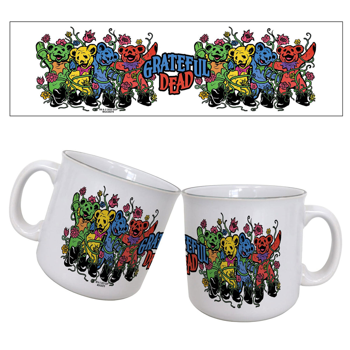 Grateful Dead Melted Bears Coffee Mug Front