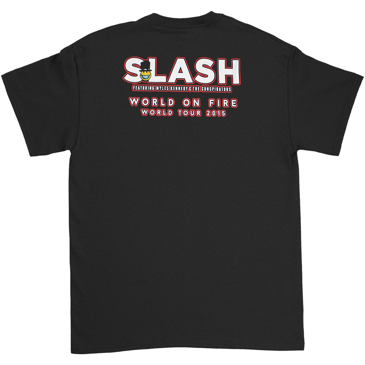 Slash World On Fire World Tour 2015 T-shirt Back