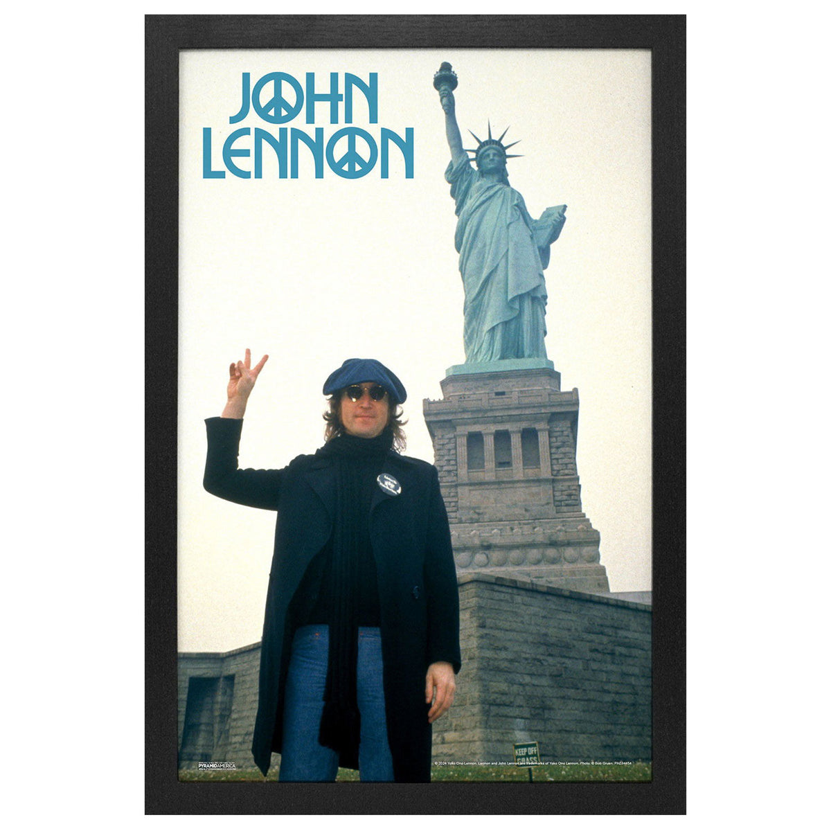 John Lennon Statue of Liberty Framed Wall Art Front