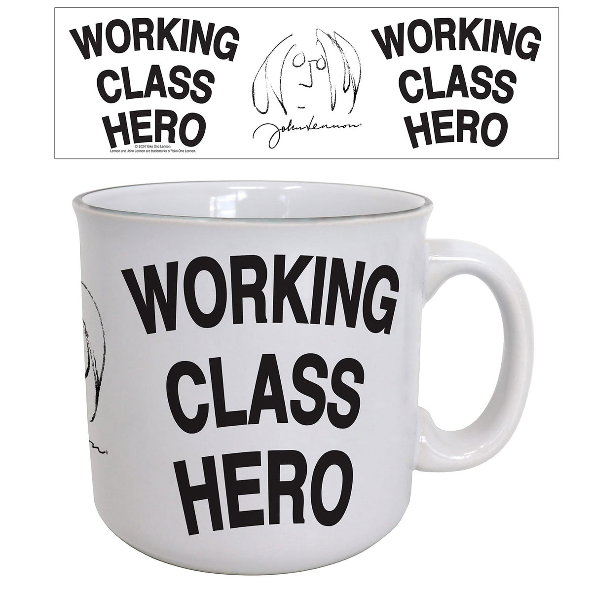 John Lennon Working Class Hero-Signature Coffee Mug Front