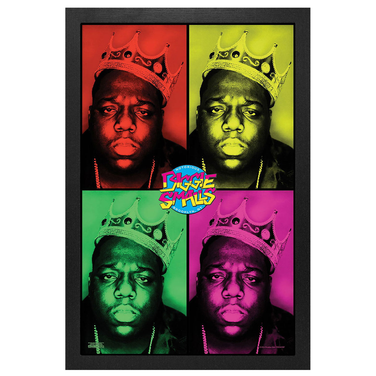 Notorious B.I.G. Pop Art - King Framed Wall Art Front