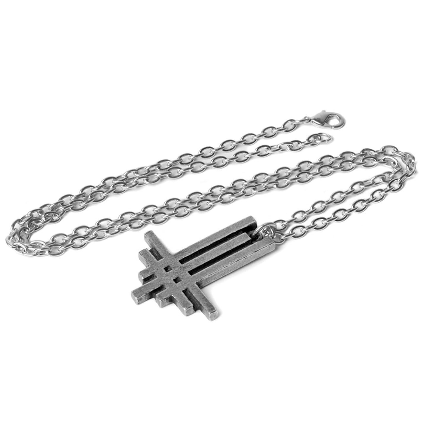 Behemoth Cross Pendant Necklace Back