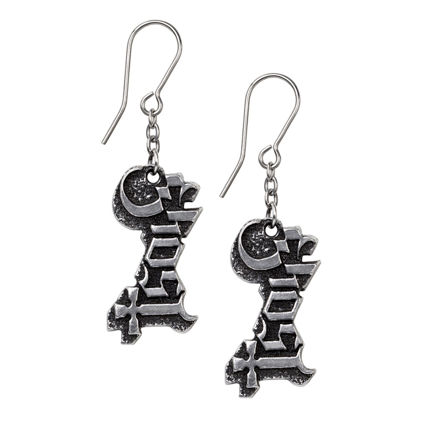 Ghost Logo Dropper Earrings Earrings Front