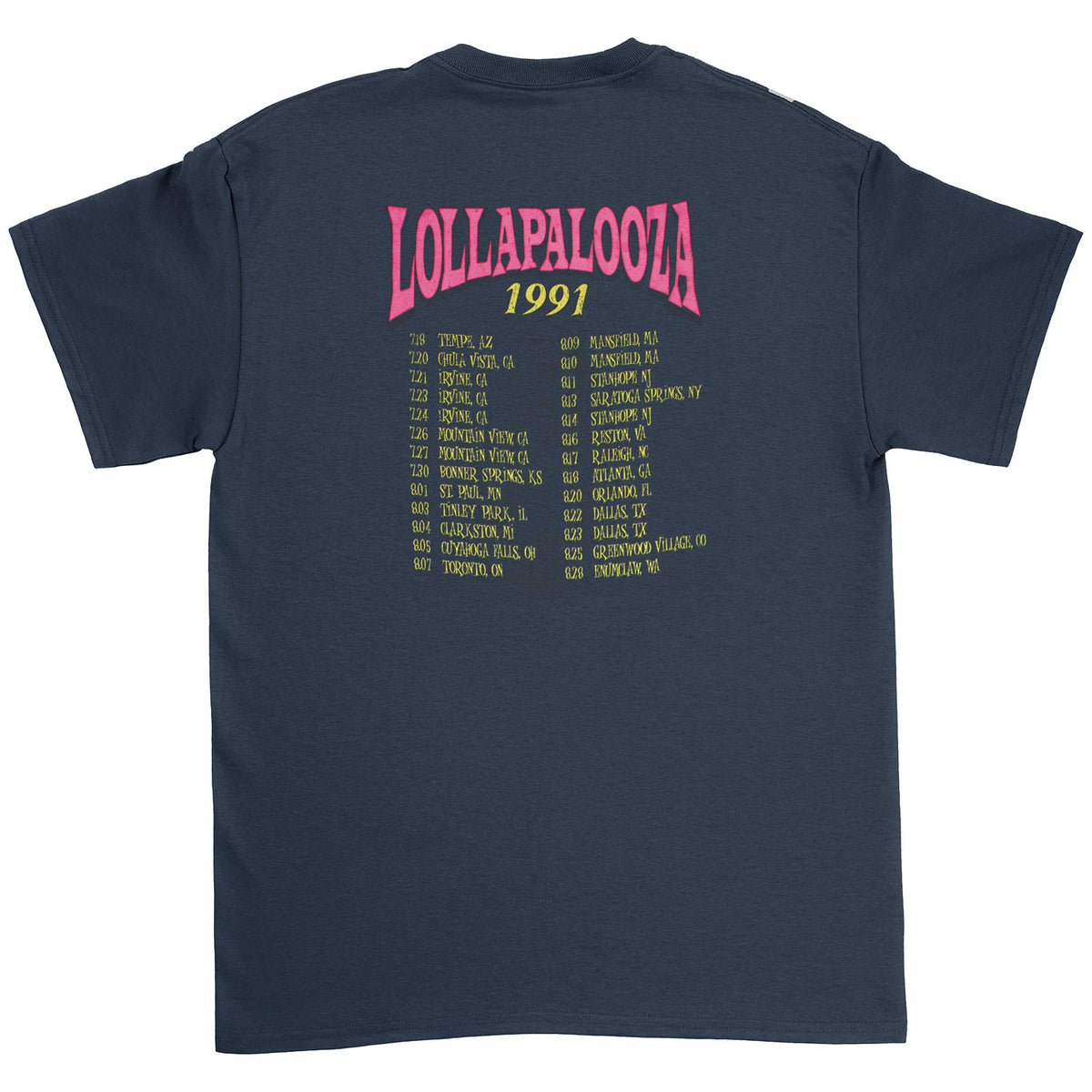 Lollapalooza 1991 T-shirt Back