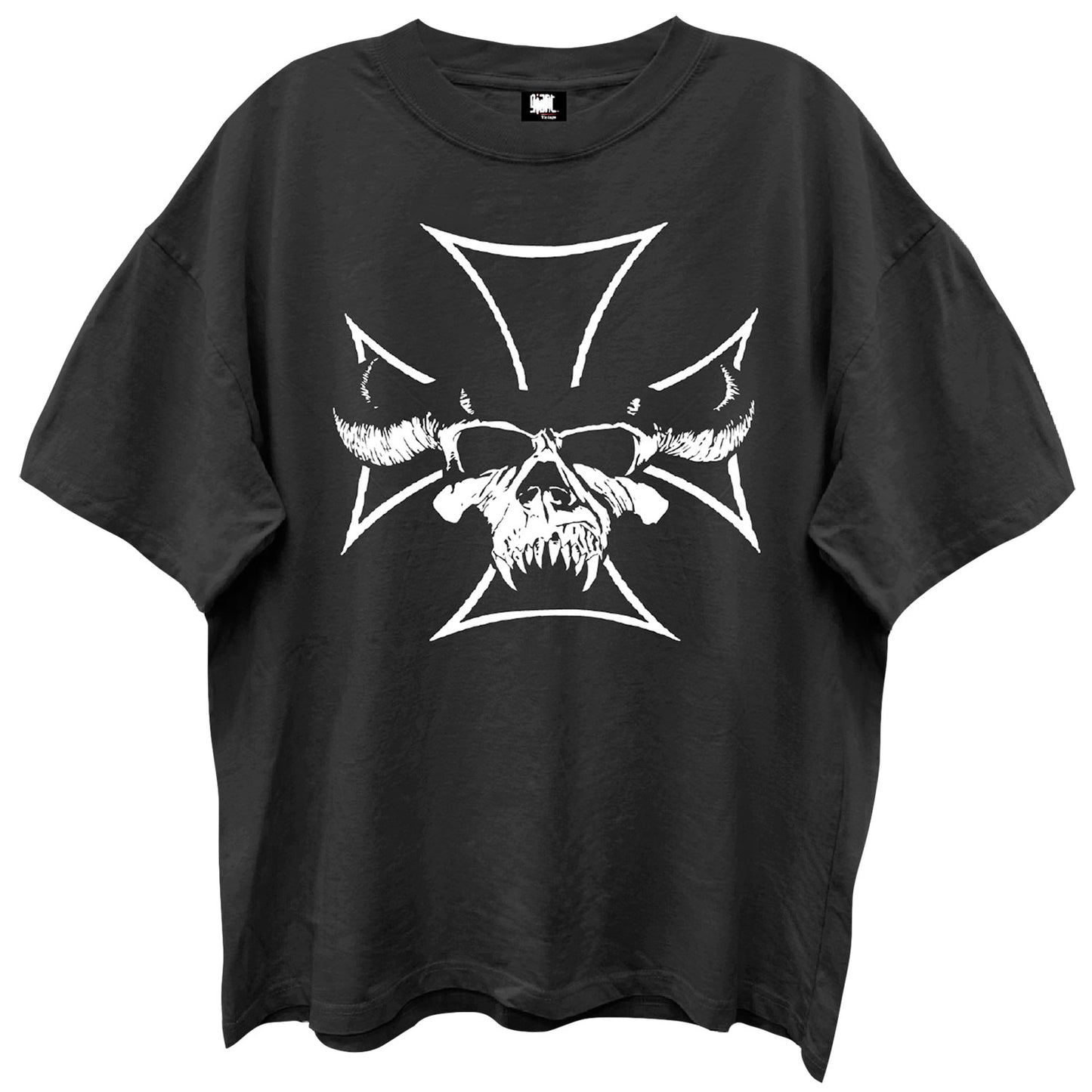 Danzig Iron Cross Skull Vintage T-shirt Front