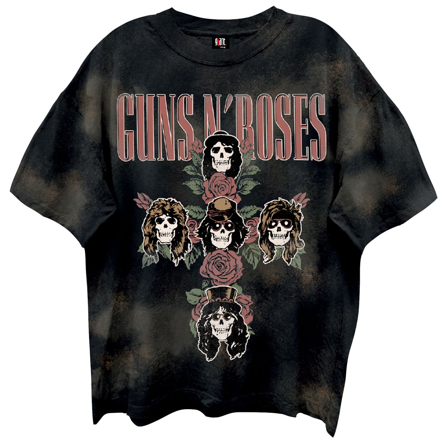 Guns N Roses GNR Rose Cross Vintage T-shirt Front