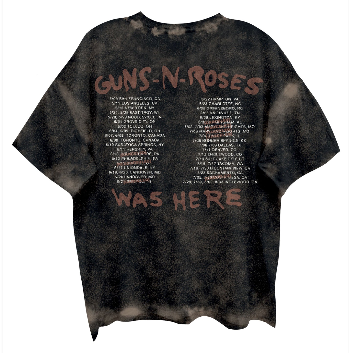 Guns N Roses GNR Skeletons Live Vintage T-shirt Back