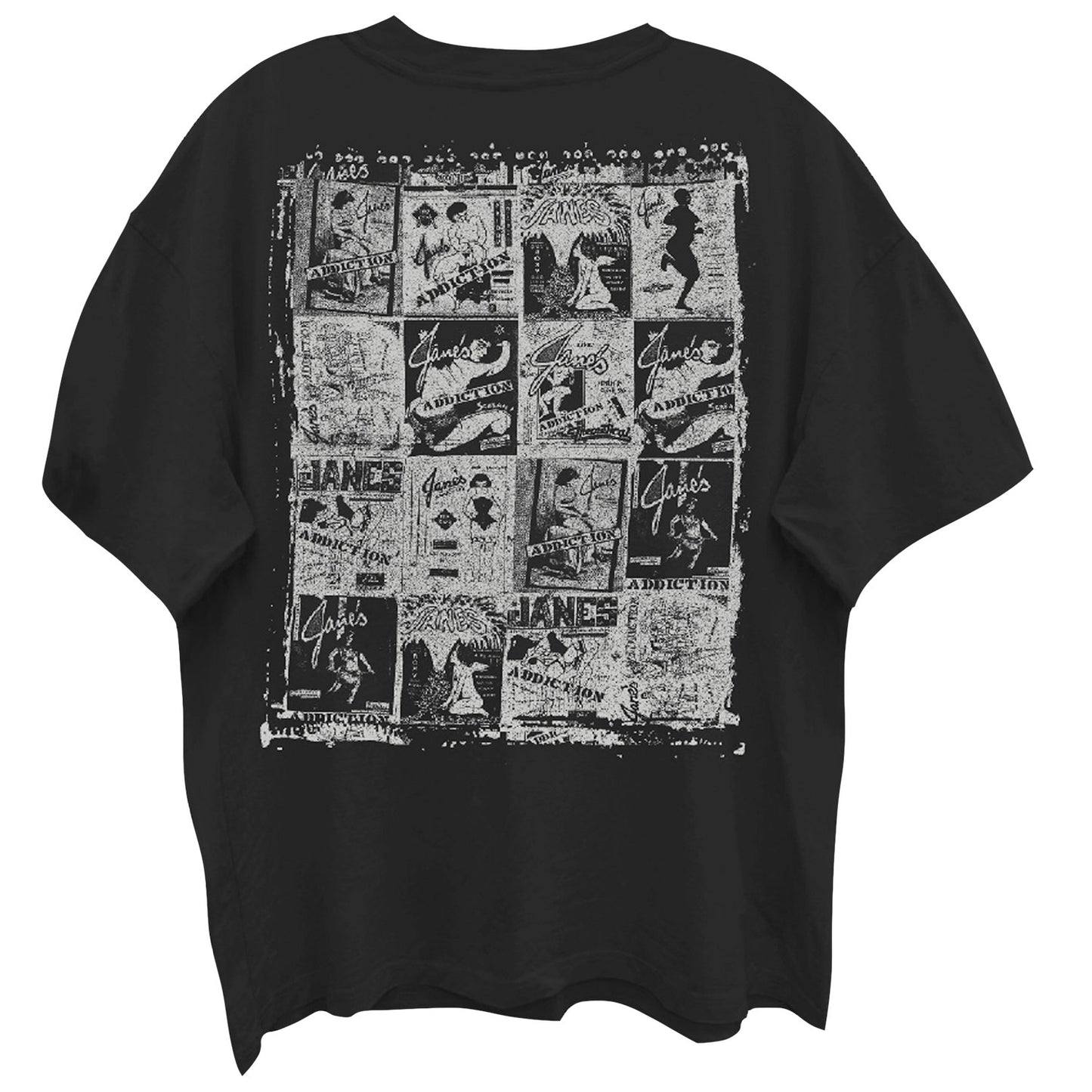 Janes Addiction Logo Collage Vintage T-shirt Back