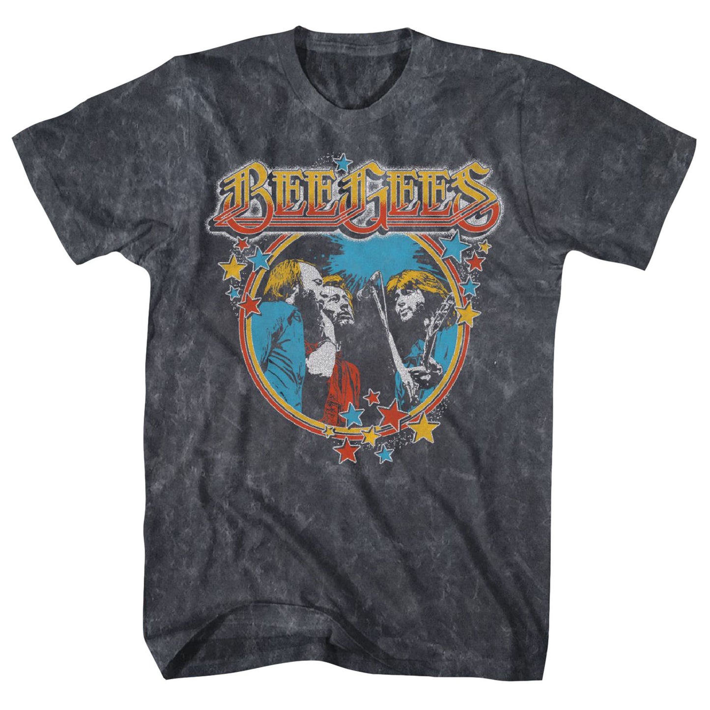 Bee Gees Stars Vintage Mineral Wash T-shirt Front