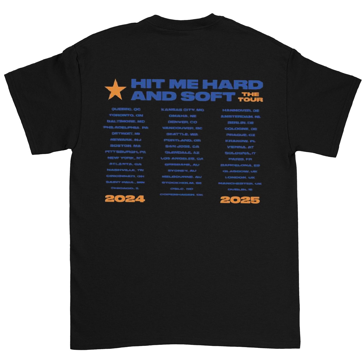 Hit Me Hard And Soft Star Tour On Recycled Ecomax T-shirt