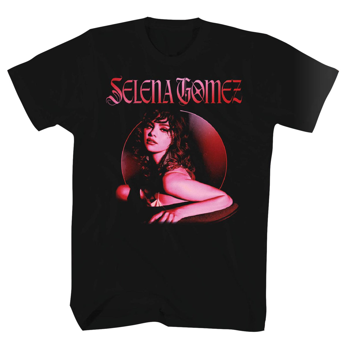 Selena Gomez Photo Circle Frame T-shirt Front