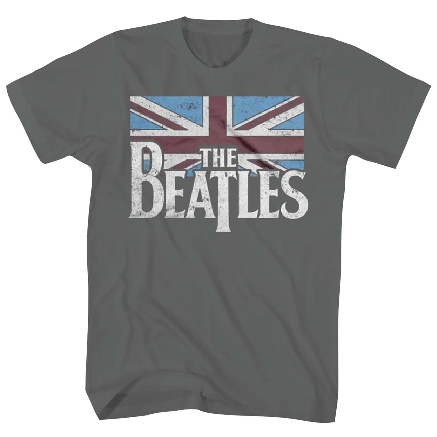 Beatles Flag Charcoal T-shirt Front