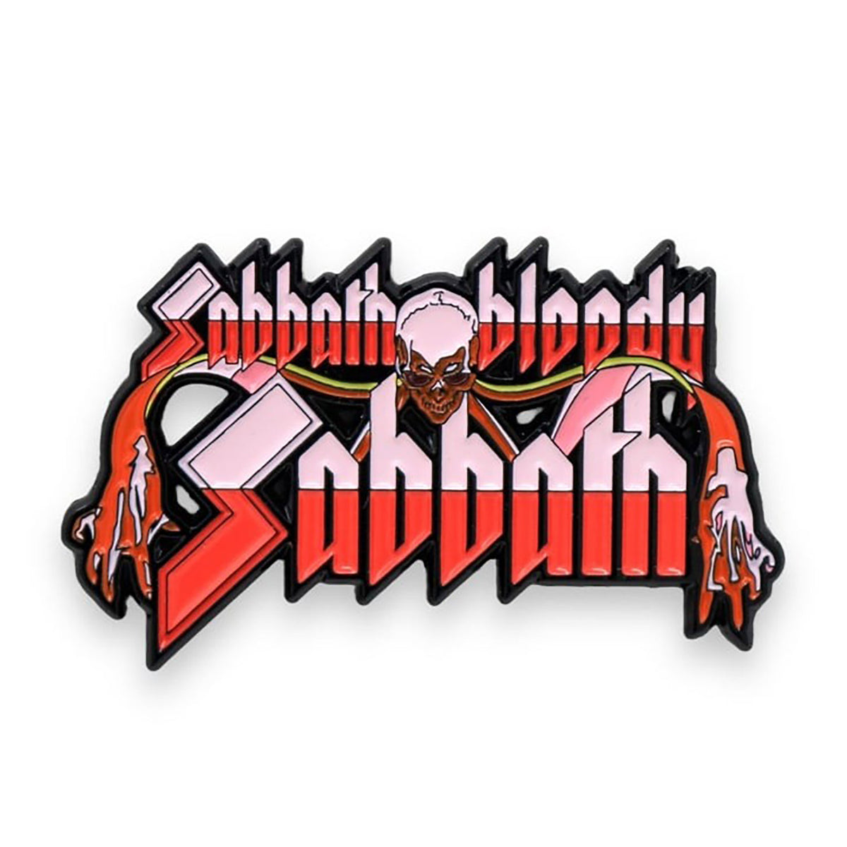 Black Sabbath Sabbath Bloody Sabbath Enamel Pin + Magnet Attachment Pewter Pin Badge Front