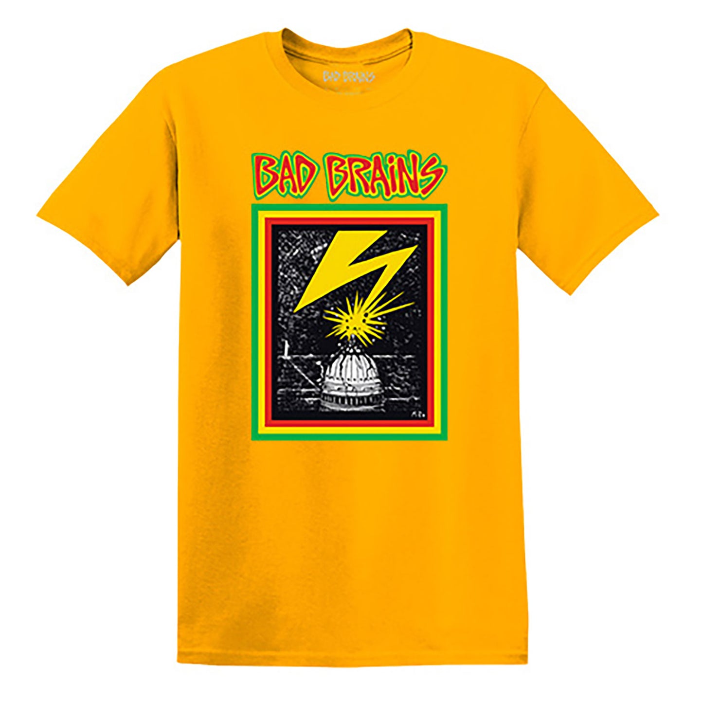 Bad Brains Capitol Strike On Gold T-shirt Front