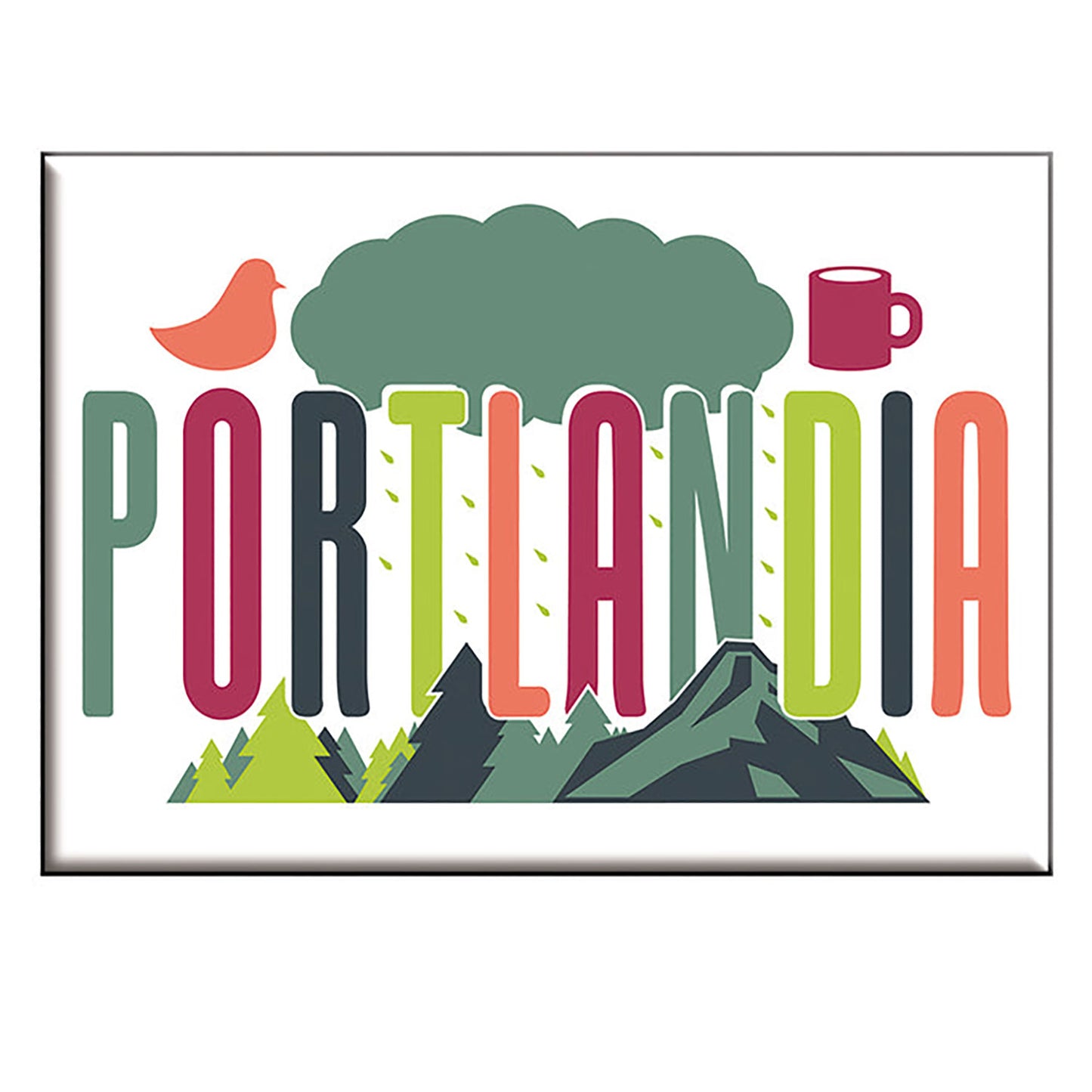 Portlandia Cloud Logo Magnet Front