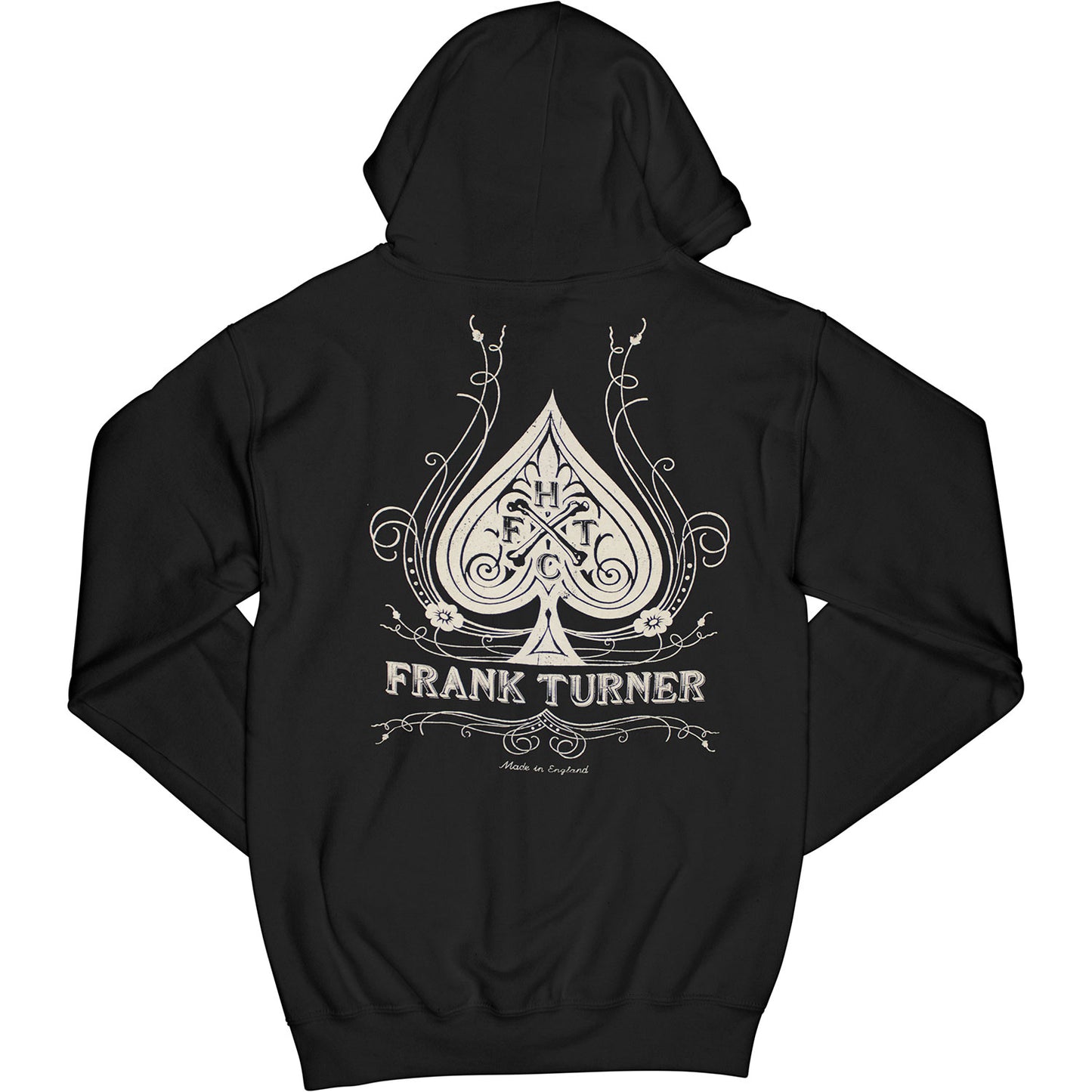 Frank Turner Made in England Logo Zippered Hooded Sweatshirt Back