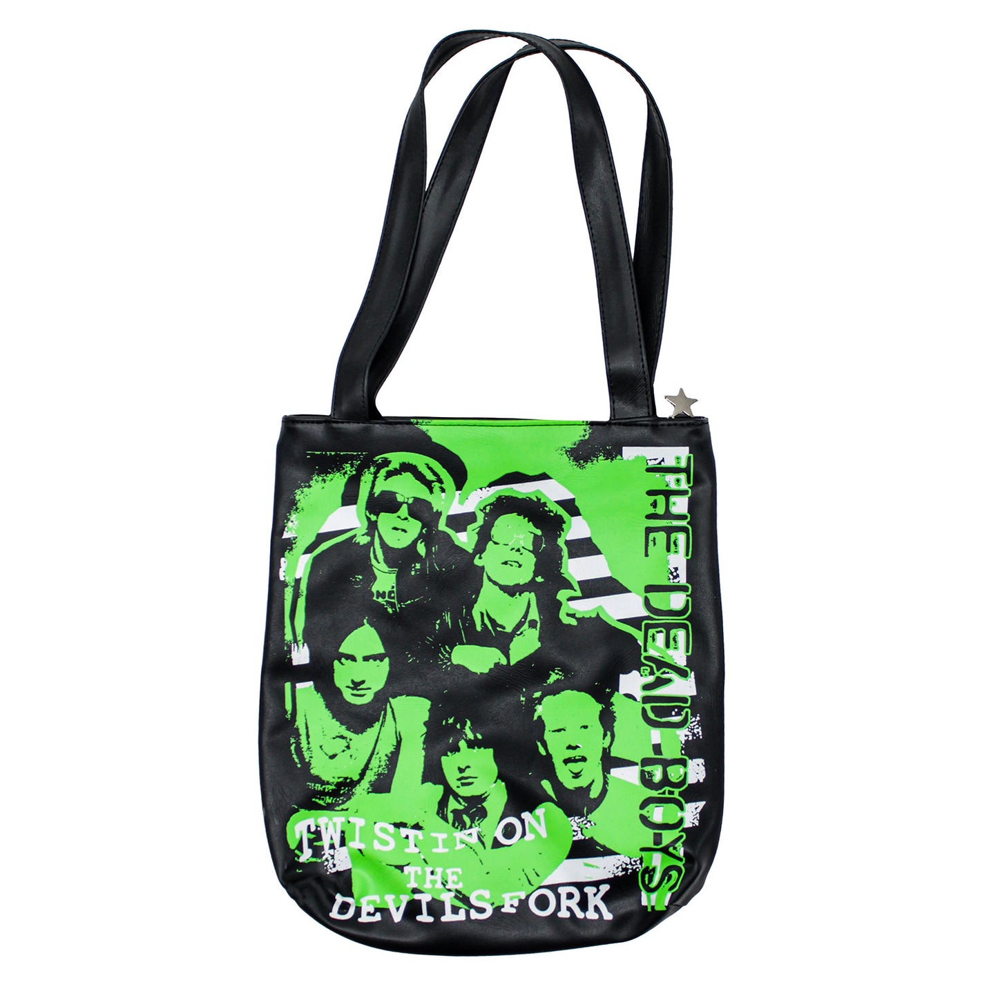 Dead Boys Twistin On The Devils Fork by Sourpuss Clothing 12"X15" Faux Leather Girls Handbag Front