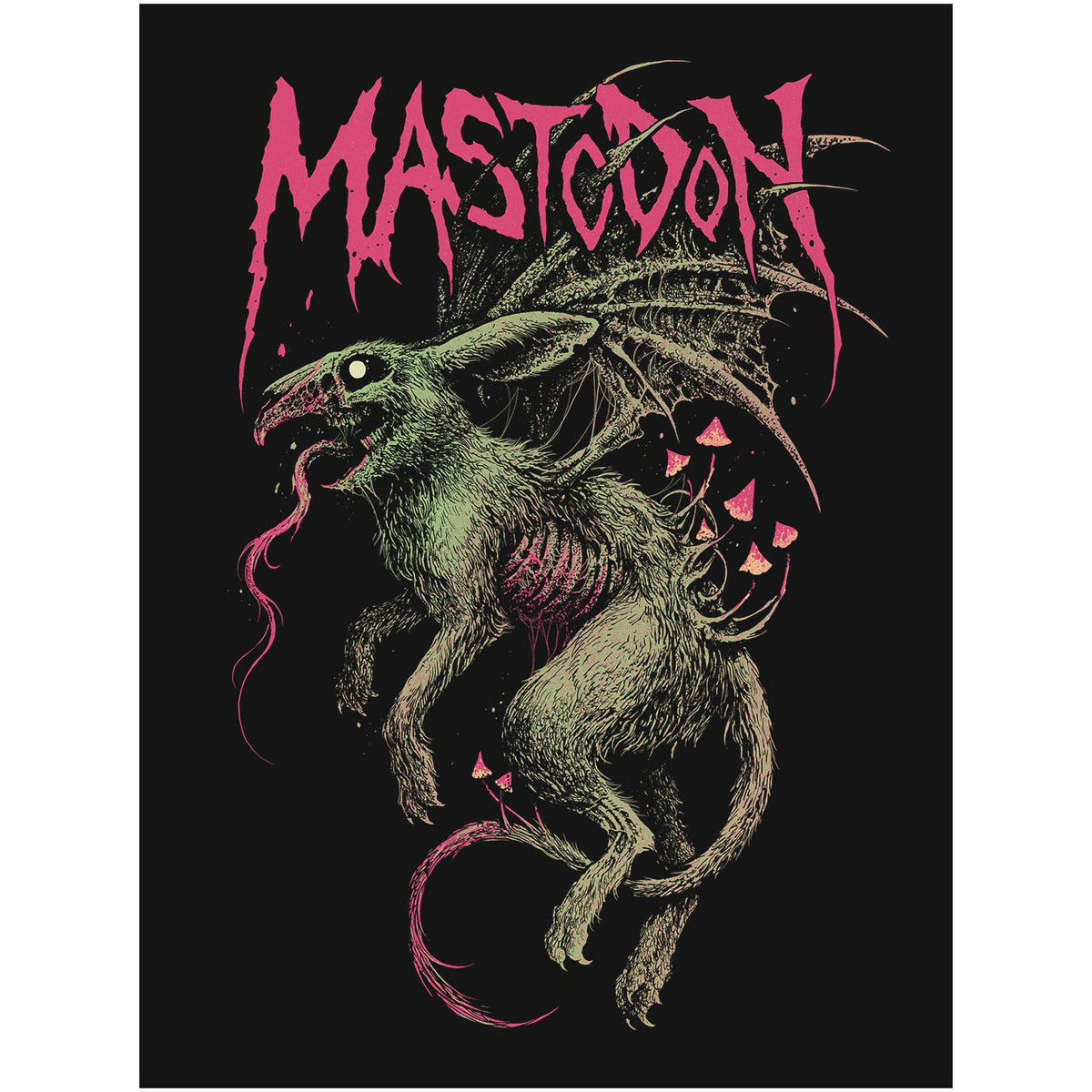 Mastodon The Beaster by Rob Borbas (aka Grindesign) (Rockabilia Exclusive) Limited Screenprint Front