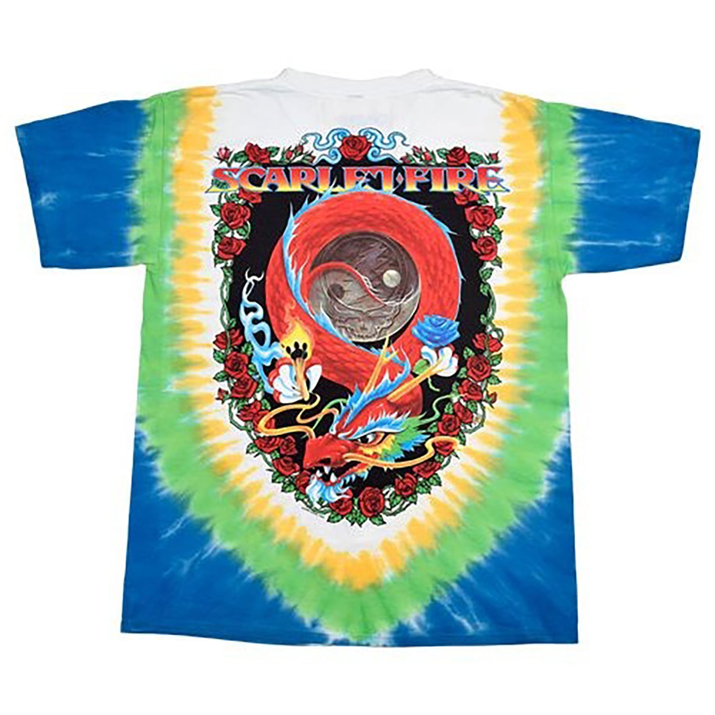 Grateful Dead Scarlet Fire Tie Dye T-shirt Back