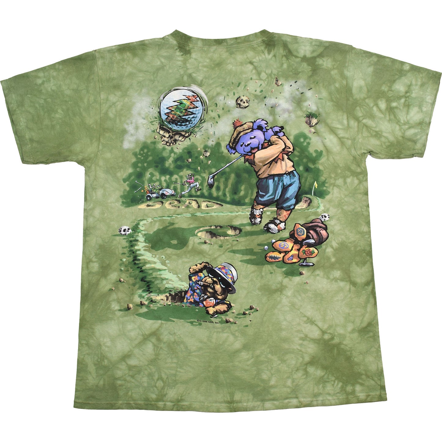 Grateful Dead Dead Golf Tie Dye T-shirt Back