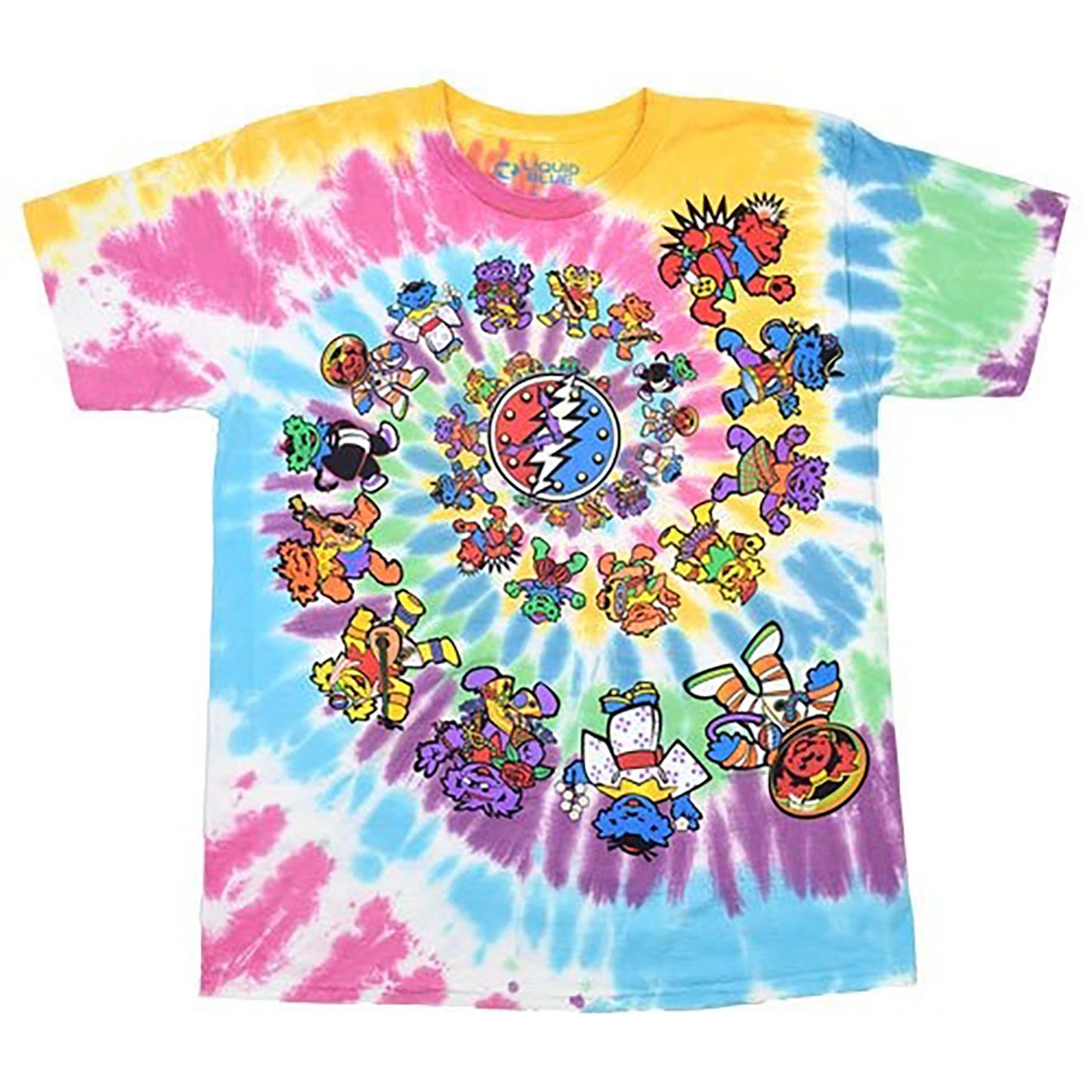 Grateful Dead Bears Through The Ages Tie Dye T-shirt Front