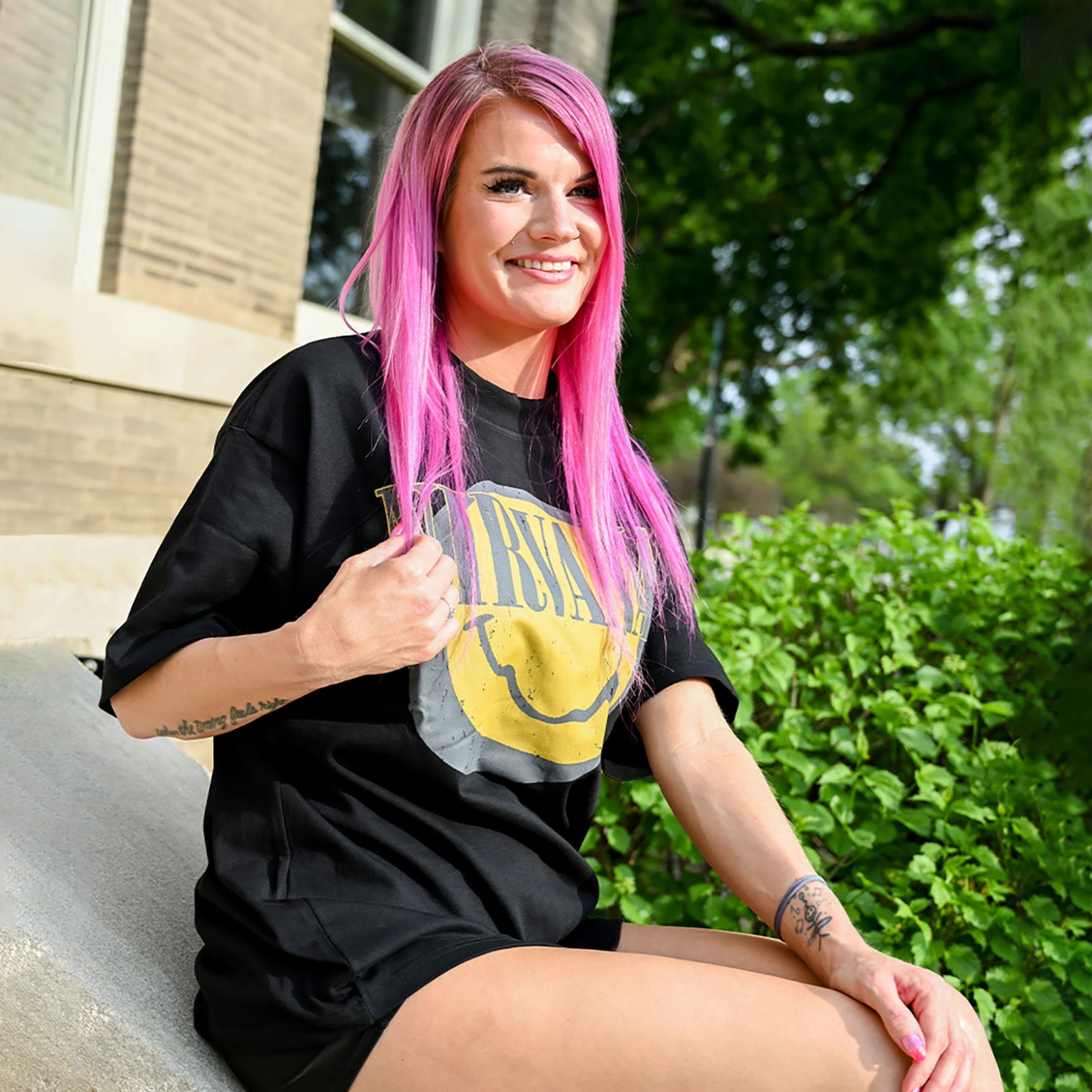 Evergreen Oversized Boxy Tee Vintage T-shirt