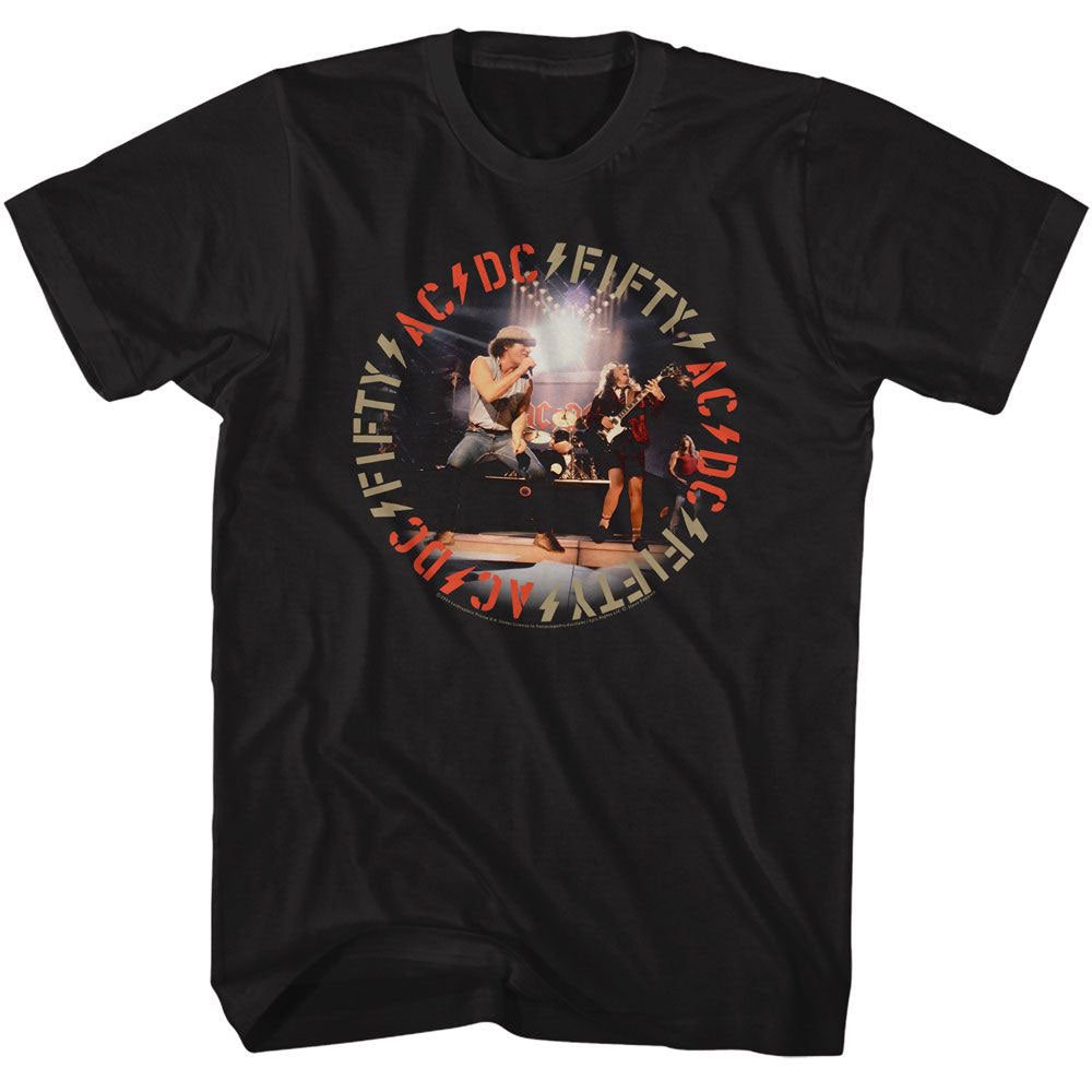 AC/DC Band On Stage 50 T-shirt Front