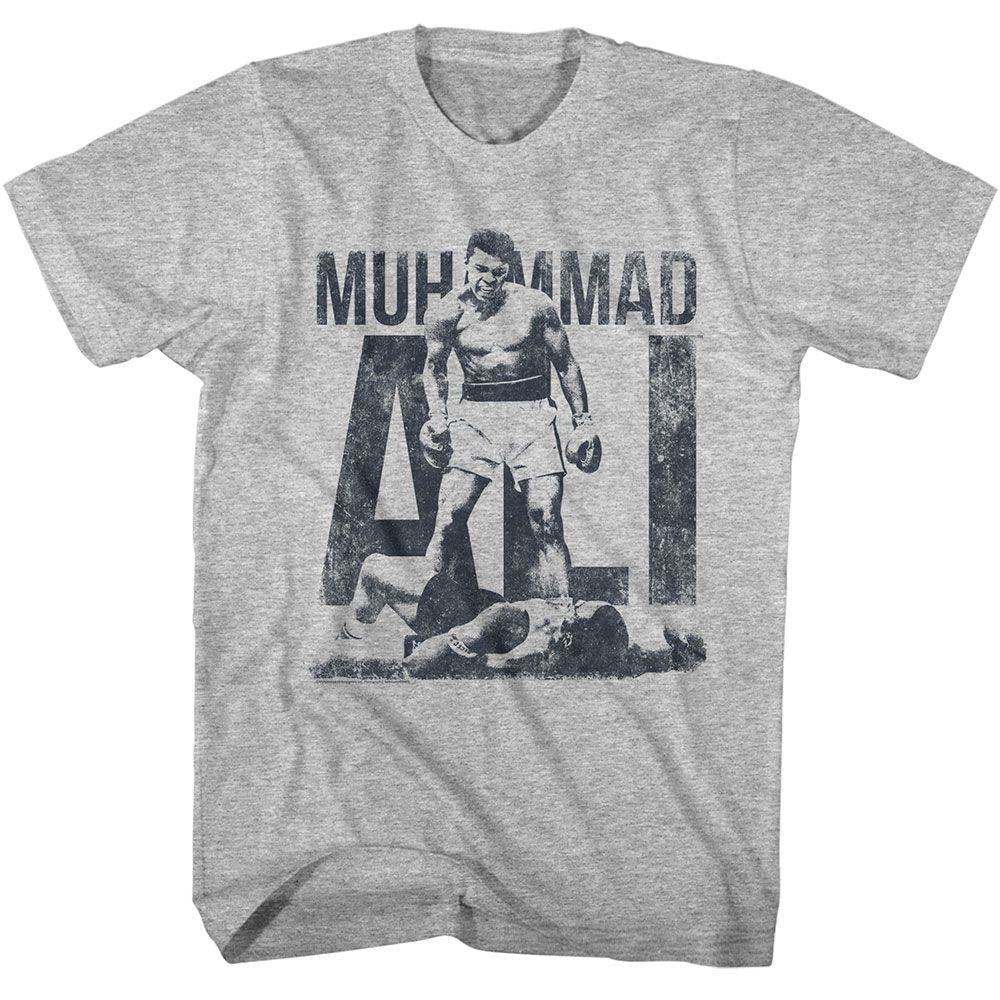 Muhammad Ali Blue Distress T-shirt Front