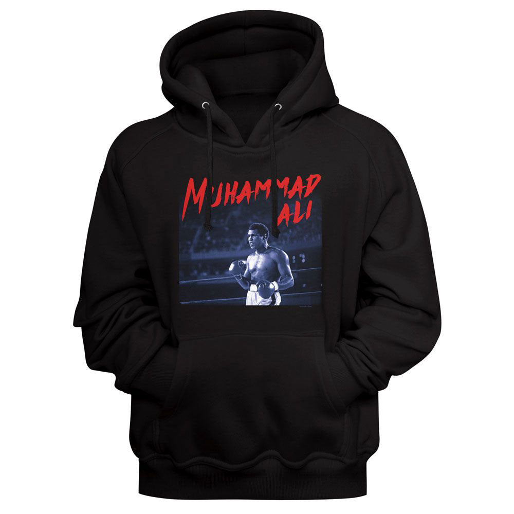 Muhammad Ali Dramatic Text Hooded Sweatshirt Front