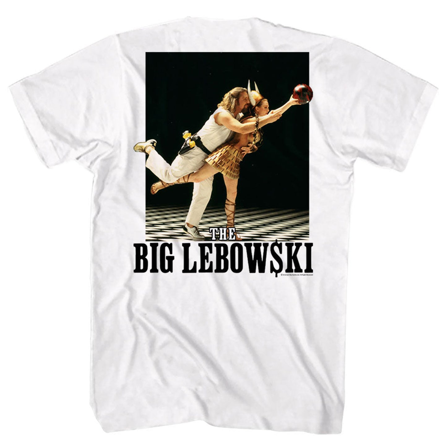 The Big Lebowski The Dude Abides F B T-shirt Back