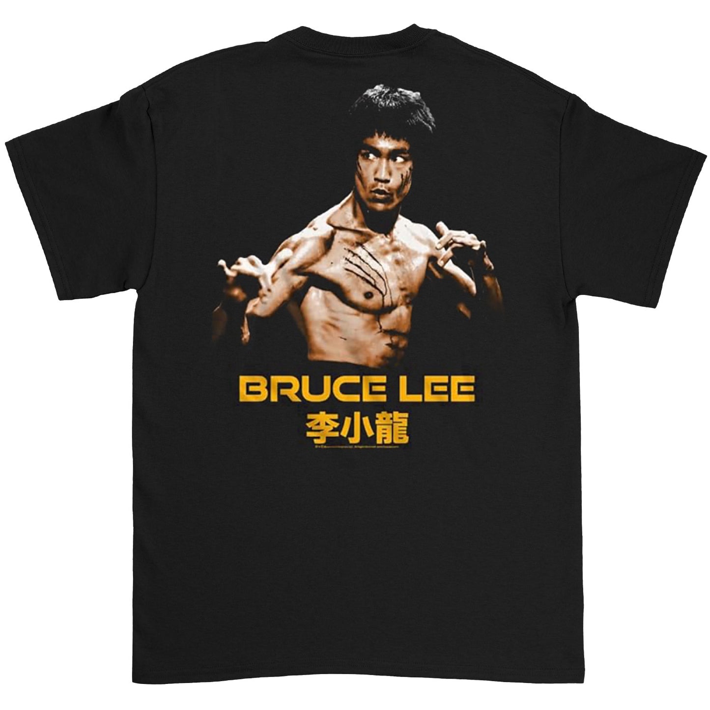 Bruce Lee Fighting Stance F B T-shirt Back