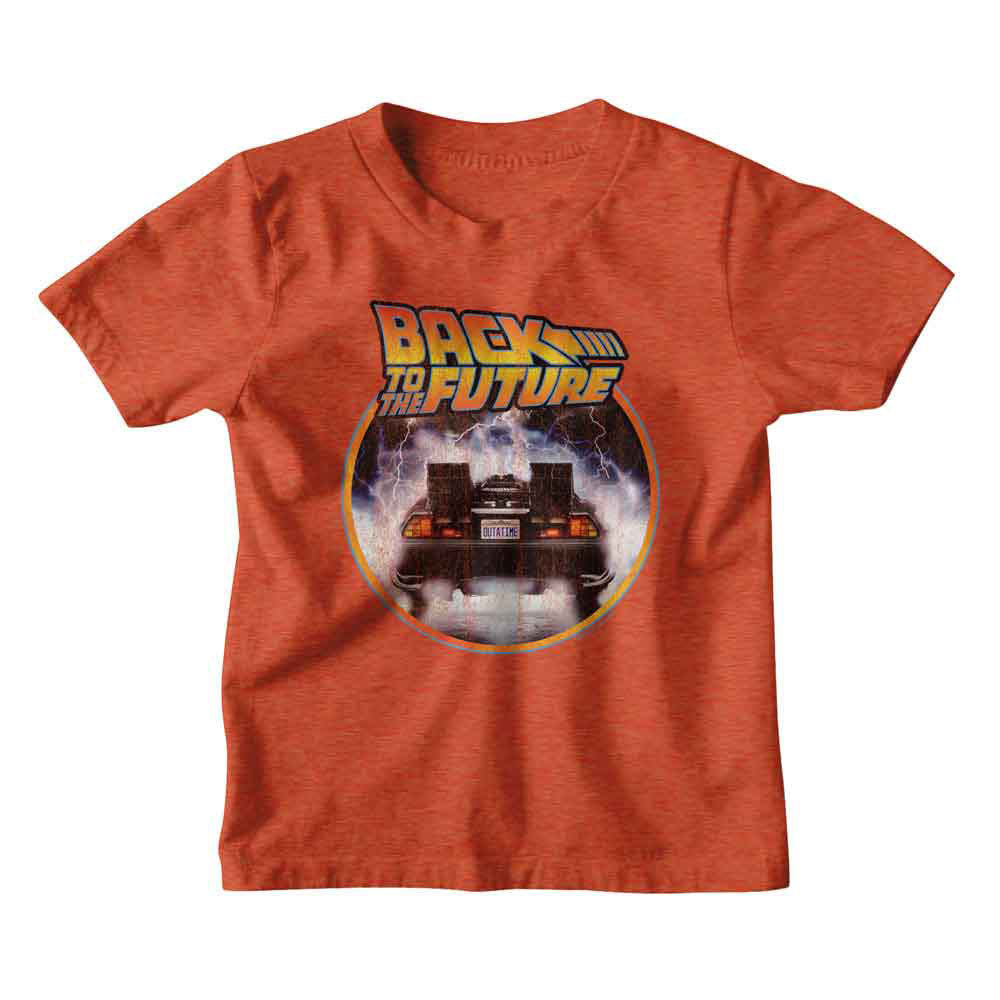 Back To The Future Bttf Logo Car Circle Kids Childrens T-shirt Front
