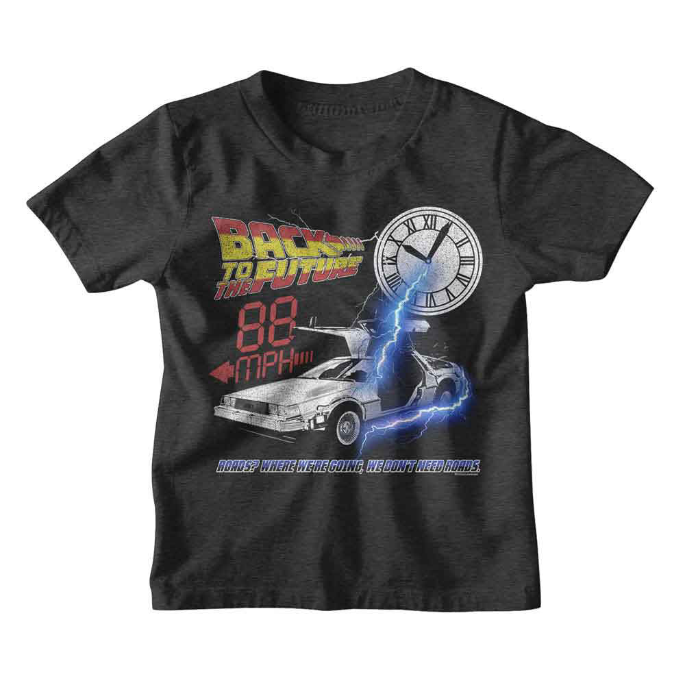 Back To The Future Bttf Where Were Going Youth T-shirt Front