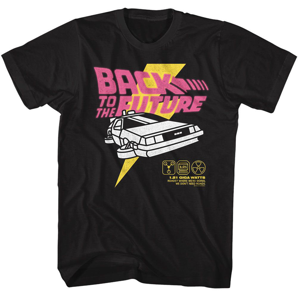 Back To The Future Bttf Bright Graphic T-shirt Front
