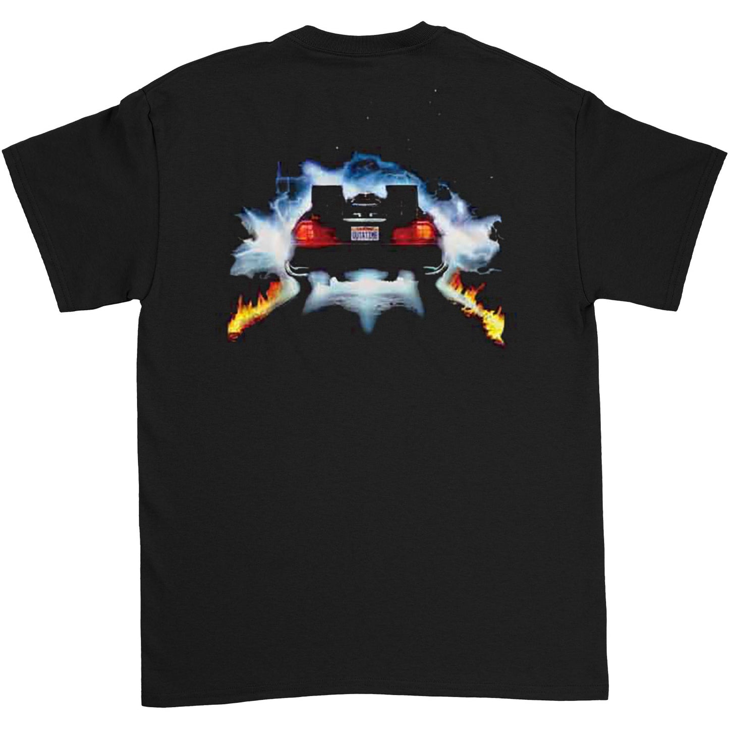 Back To The Future Bttf Delorian Back F B T-shirt Back
