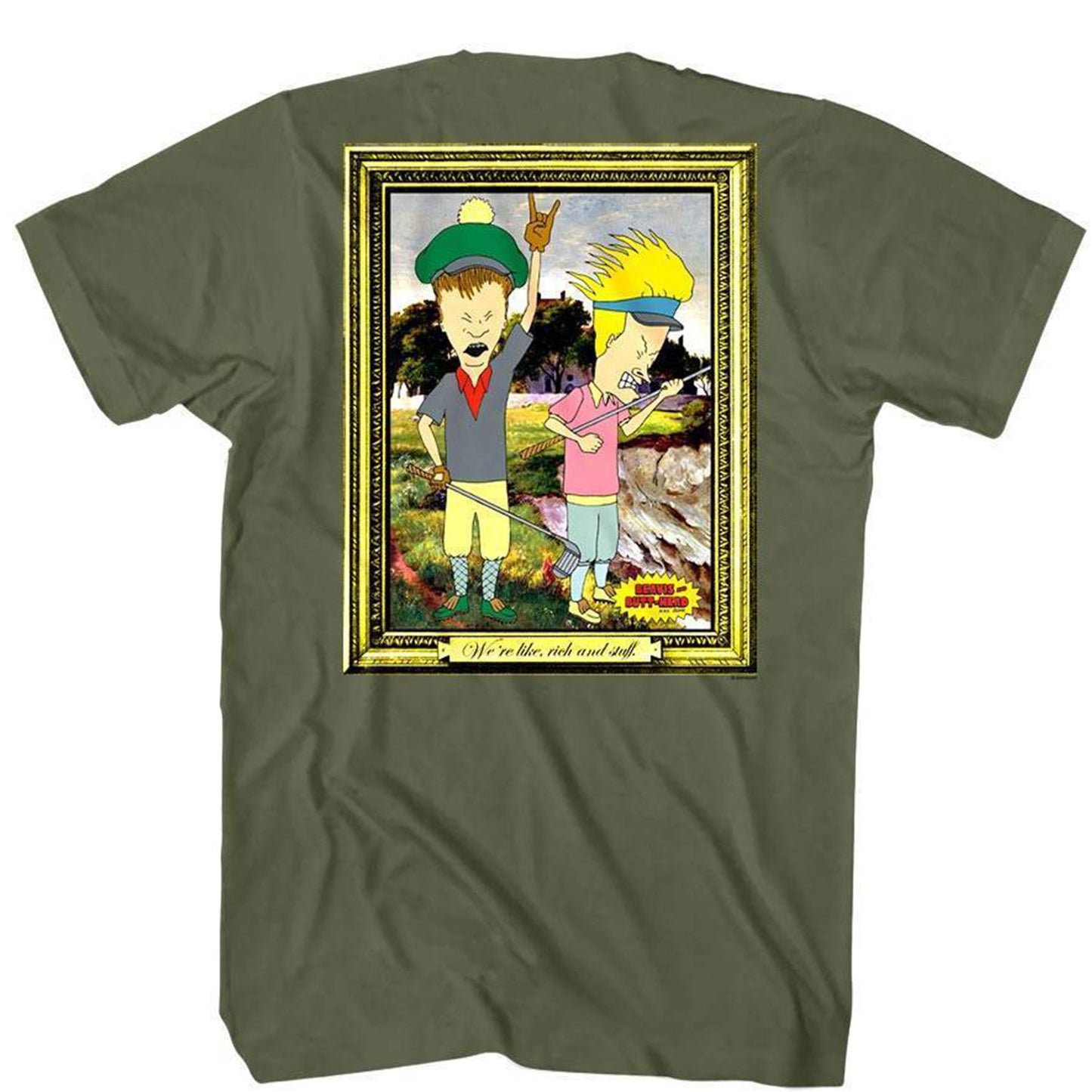Beavis And Butthead Rich And Stuff T-shirt Back