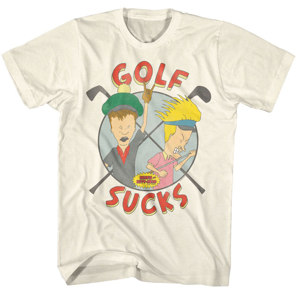 Beavis And Butthead Golf Sucks T-shirt Front