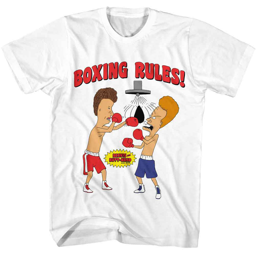 Beavis And Butthead Boxing Rules T-shirt Front