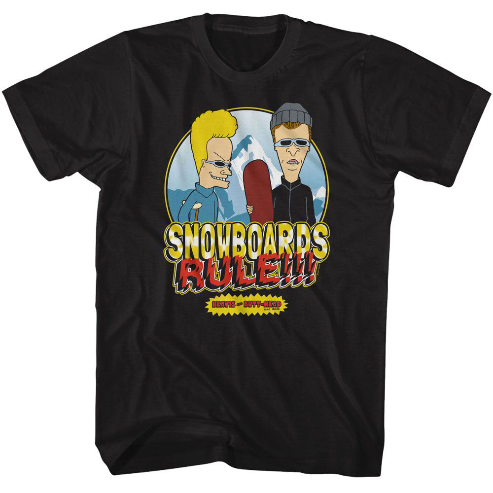 Beavis And Butthead Bnb Snowboards Rule T-shirt Front