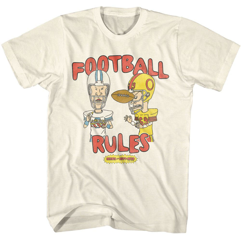 Beavis And Butthead Football Rules T-shirt Front