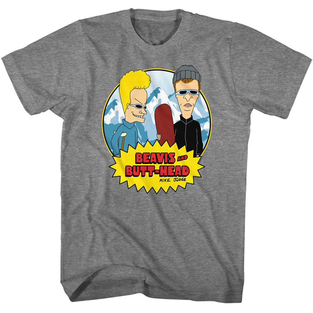 Beavis And Butthead Snowboards T-shirt Front