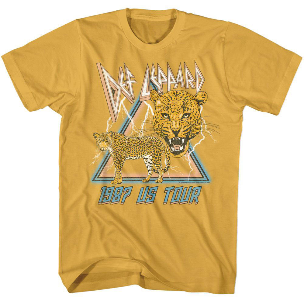 Def Leppard 1987 Lightning And Leopards T-shirt Front